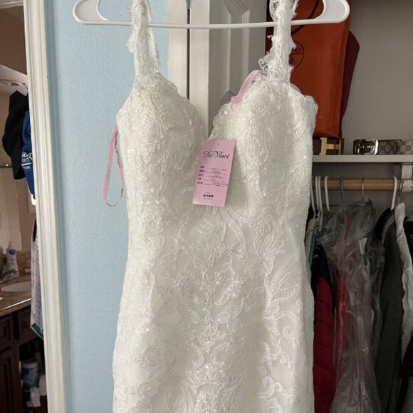 SALE NWT Da Vinci 50624 Bridal Dress Ivory Ivory size 4 - Picture 6 of 7